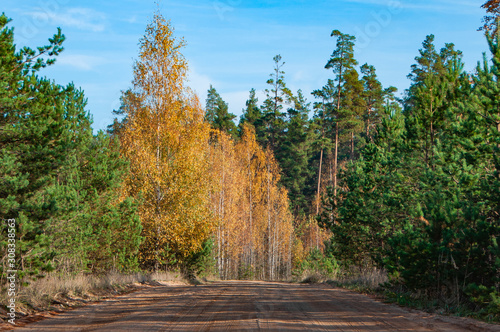 autumn country road deadlock