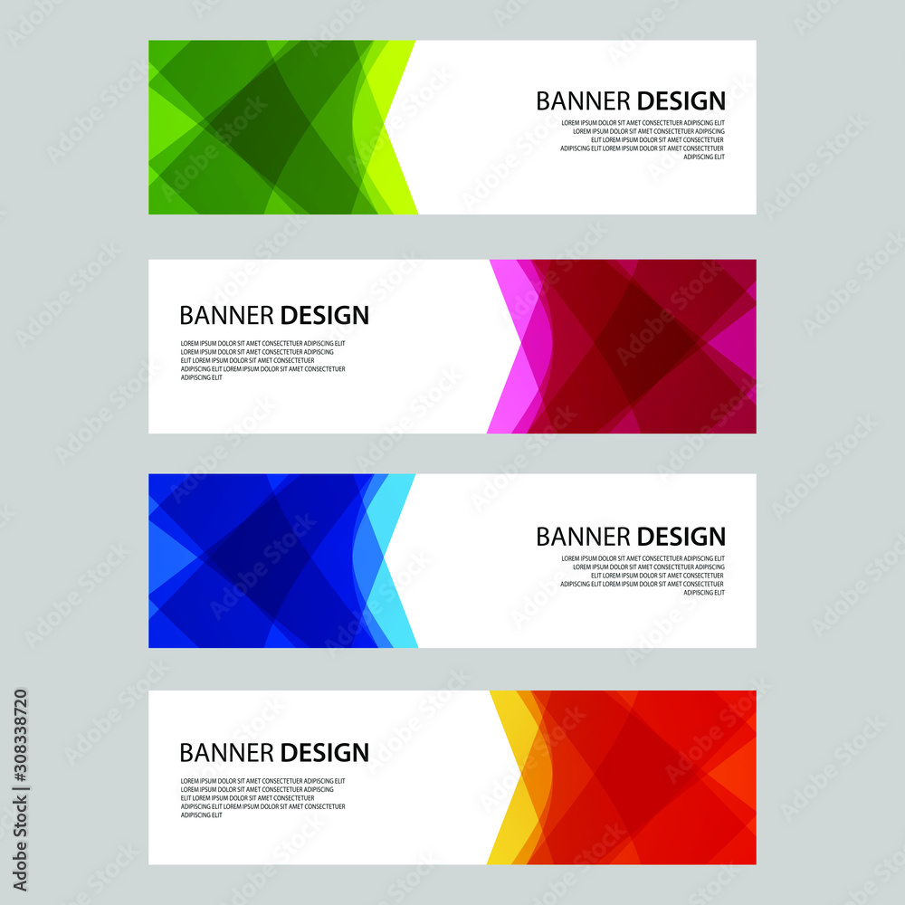 Naklejka premium Vector Abstract design banner web template