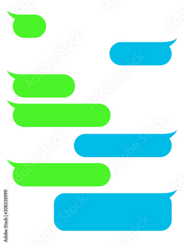 Set message icons, dialogue. Social network chatting window – stock vector
