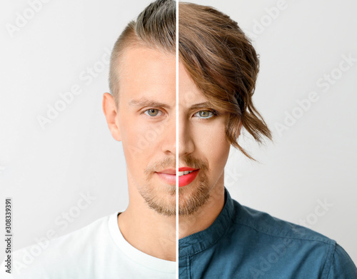 Comparison portrait of youn...