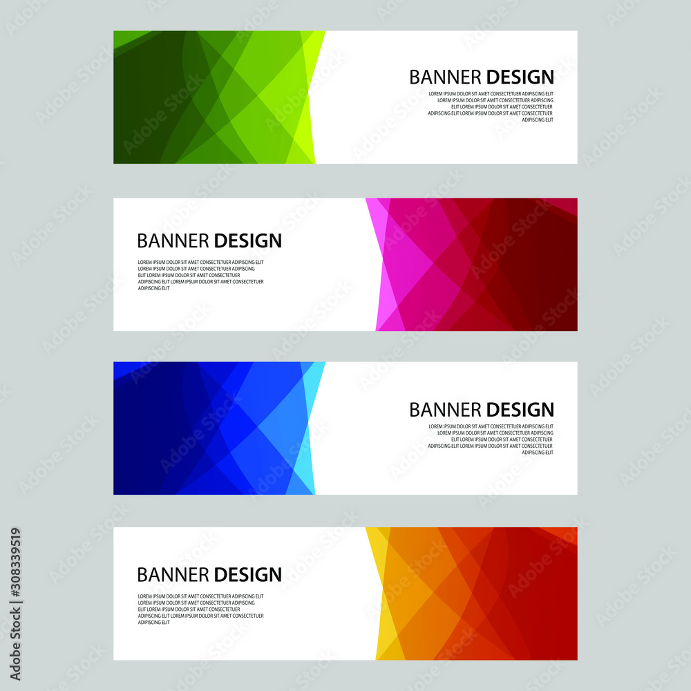 Naklejka premium Vector Abstract design banner web template