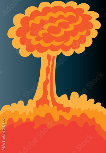 The Mushroom Cloud of an atomic Bomb