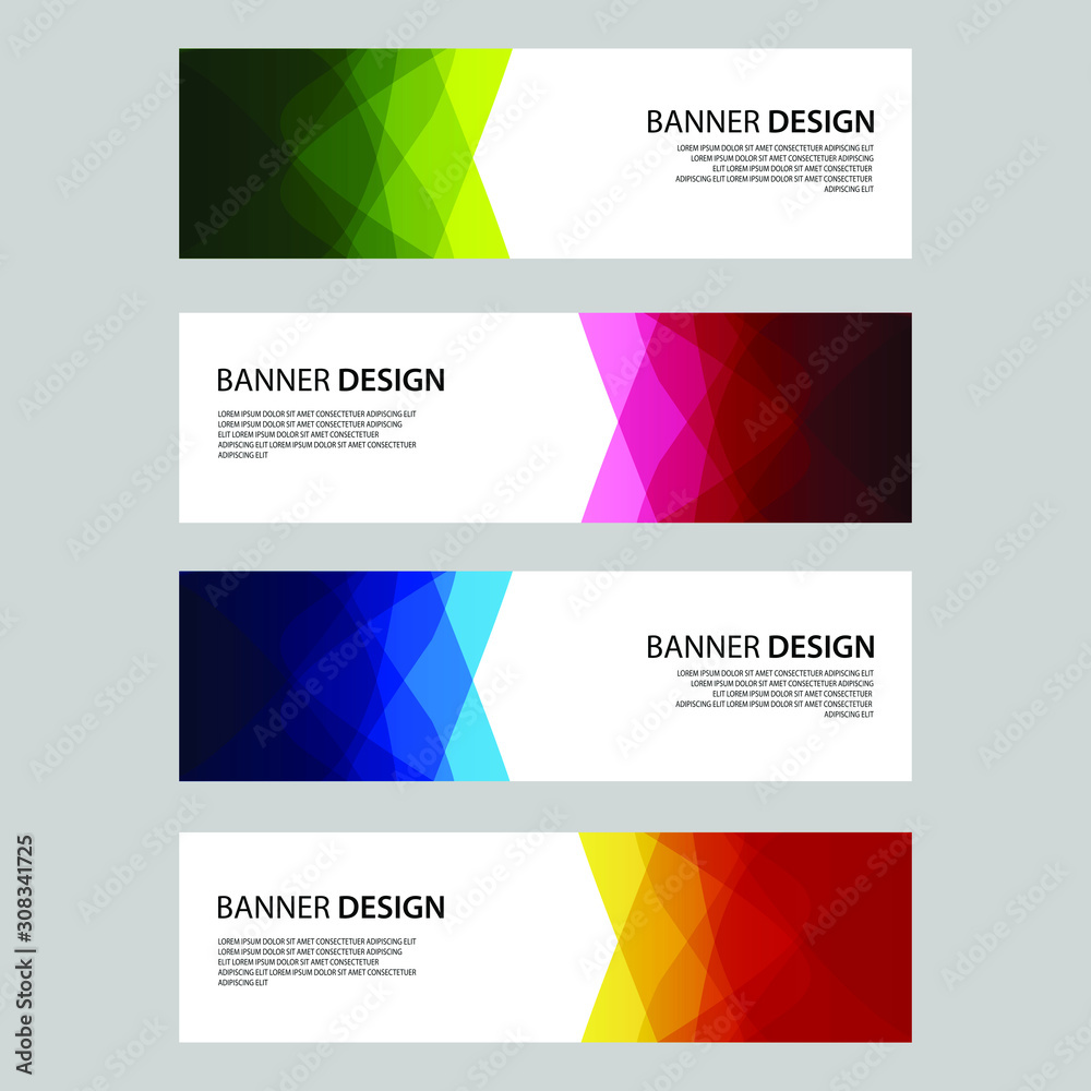 Naklejka premium Vector Abstract design banner web template