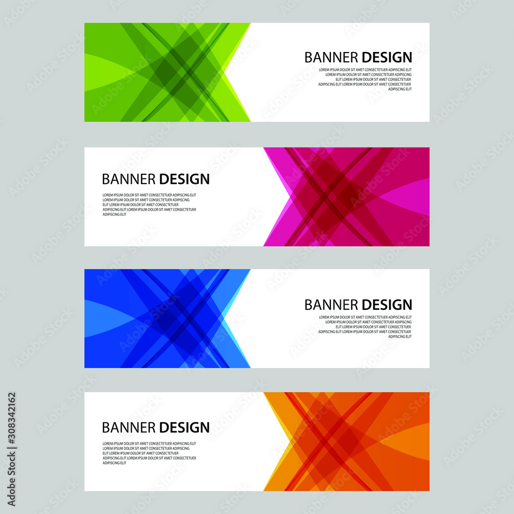 Naklejka premium Vector Abstract design banner web template