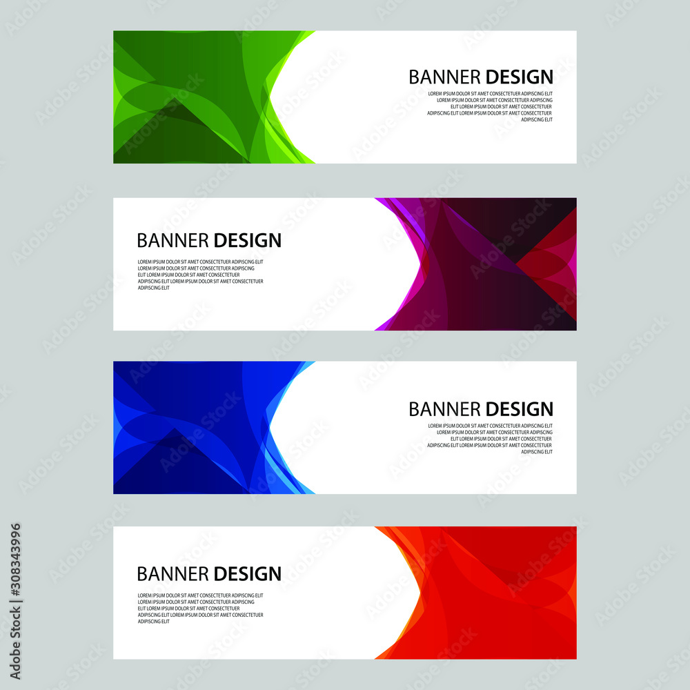 Naklejka premium Vector Abstract design banner web template