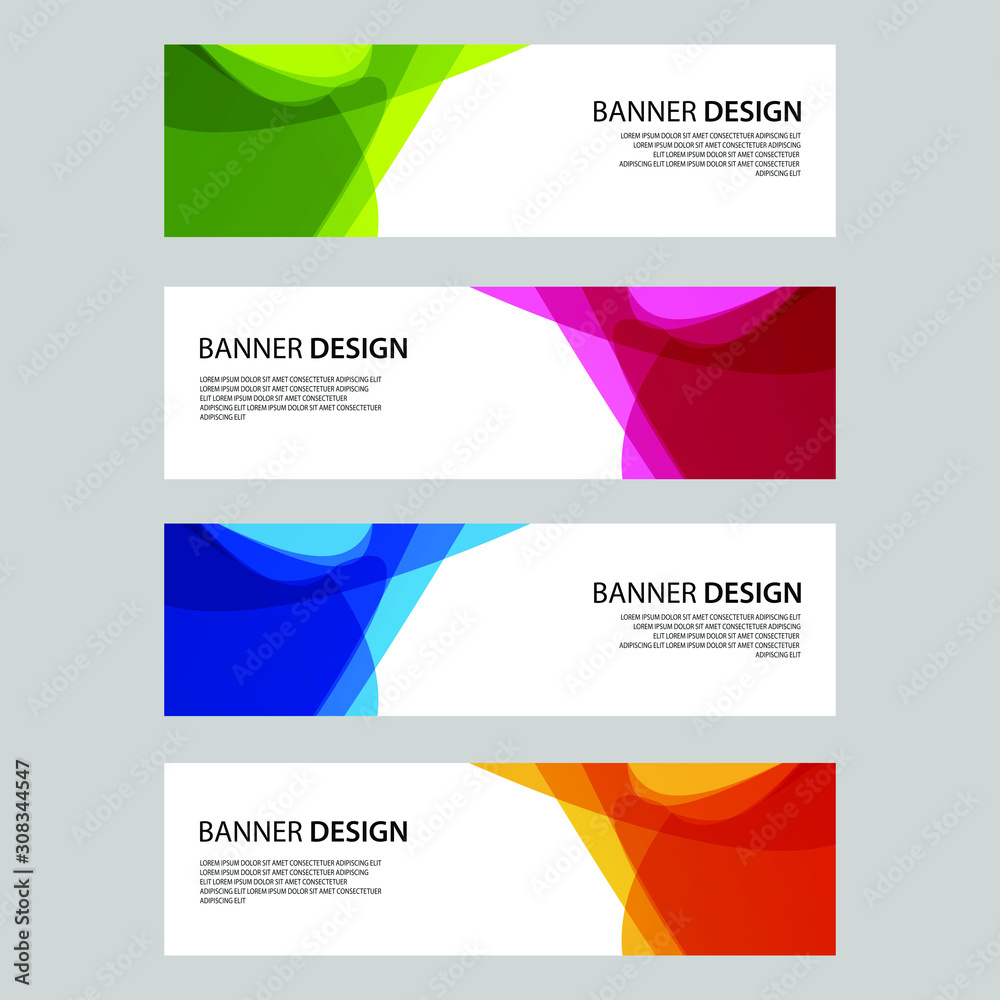 Naklejka premium Vector Abstract design banner web template