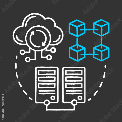 Commutators chalk concept icon. Smart house idea. Electrical switch. Innovative technology for apartment. Electricity control. Synchronized devices. Vector isolated chalkboard illustration