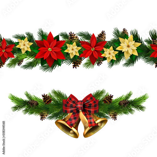 Vector Christmas Border decoration collection