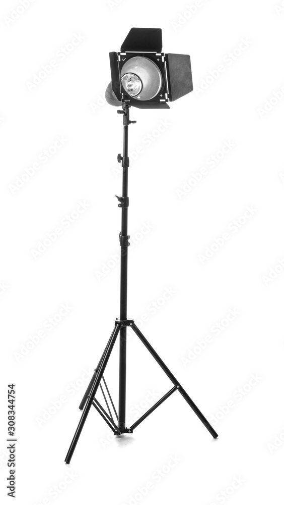 Professional lighting equipment for photo studio on white background Professional lighting equipment for photo studio on white background