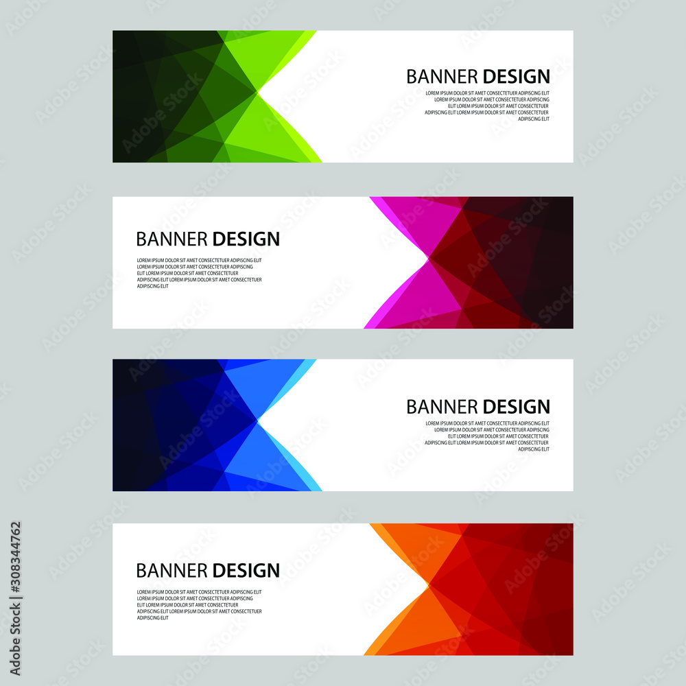 Naklejka premium Vector Abstract design banner web template
