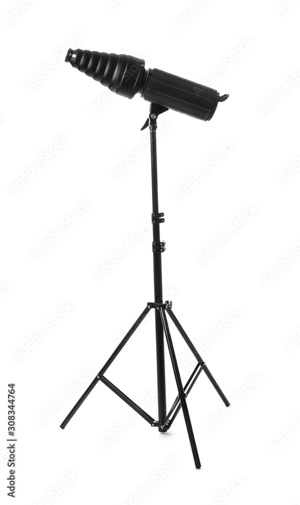 Professional lighting equipment for photo studio on white background Professional lighting equipment for photo studio on white background