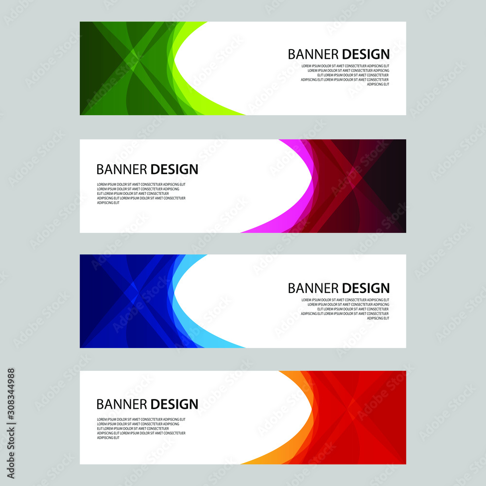 Naklejka premium Vector Abstract design banner web template