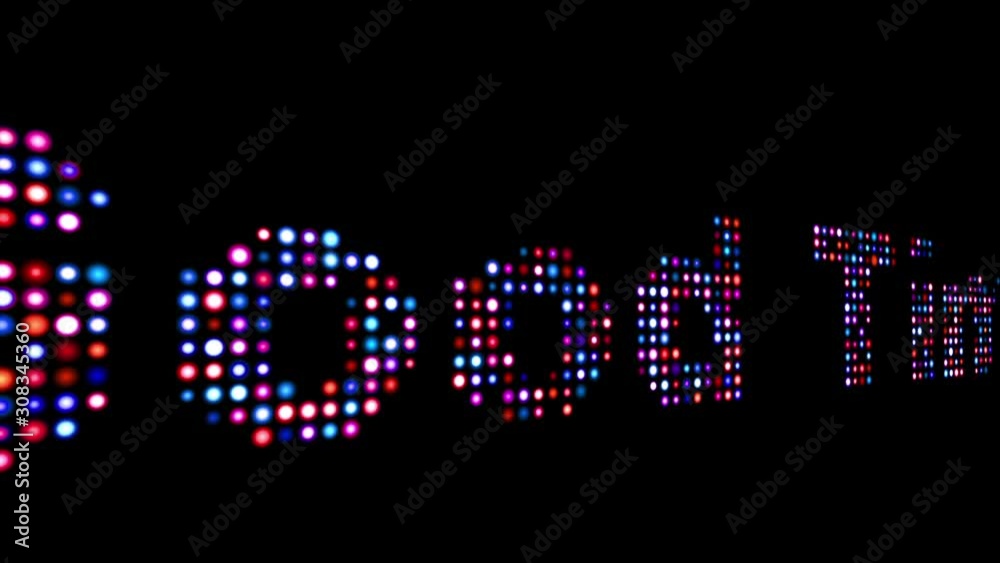 Good time led text over black Good time led text over black