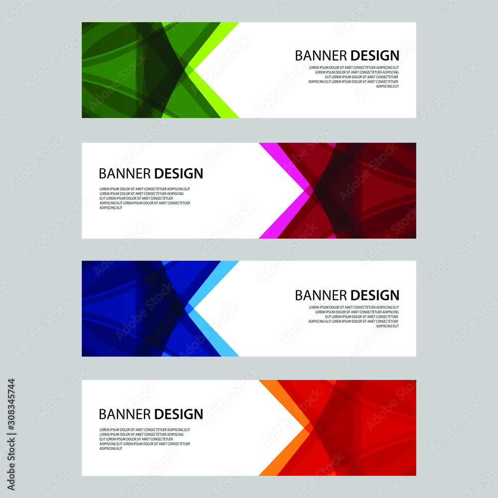 Naklejka premium Vector Abstract design banner web template