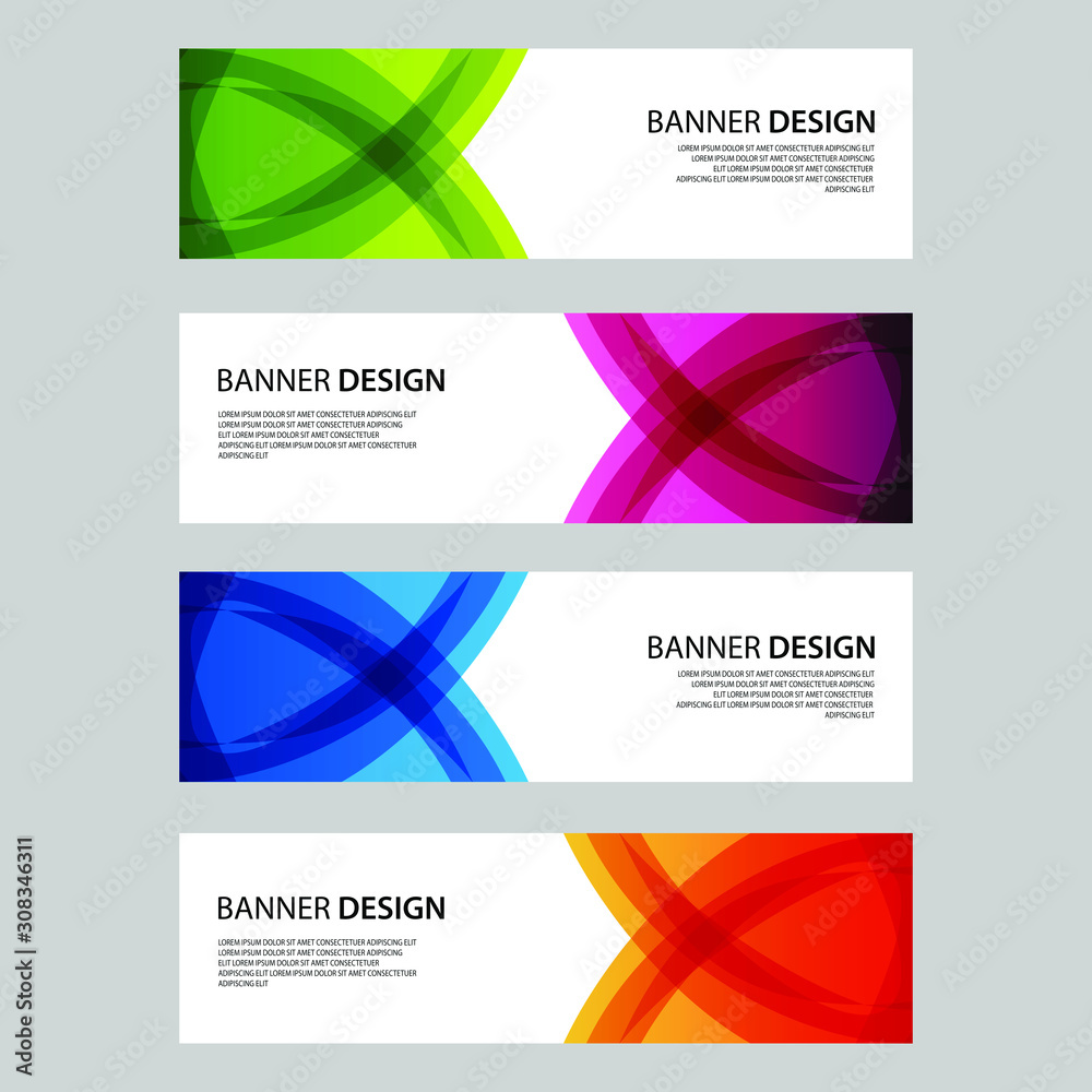Naklejka premium Vector Abstract design banner web template