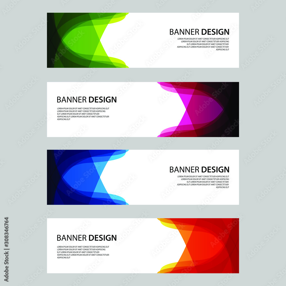 Naklejka premium Vector Abstract design banner web template