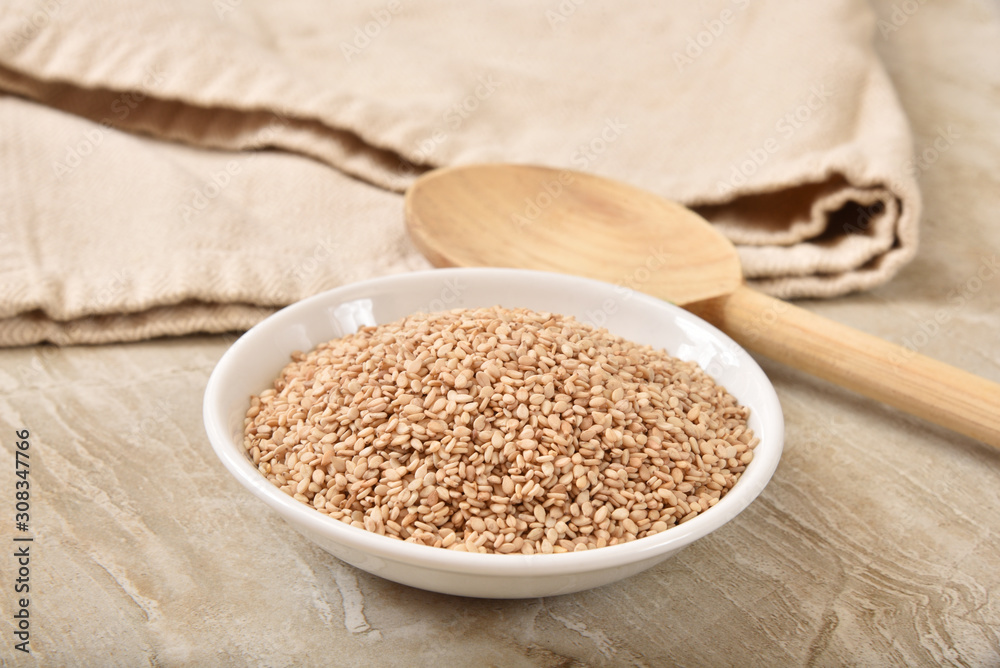 Bowl of sesame seeds Bowl of sesame seeds
