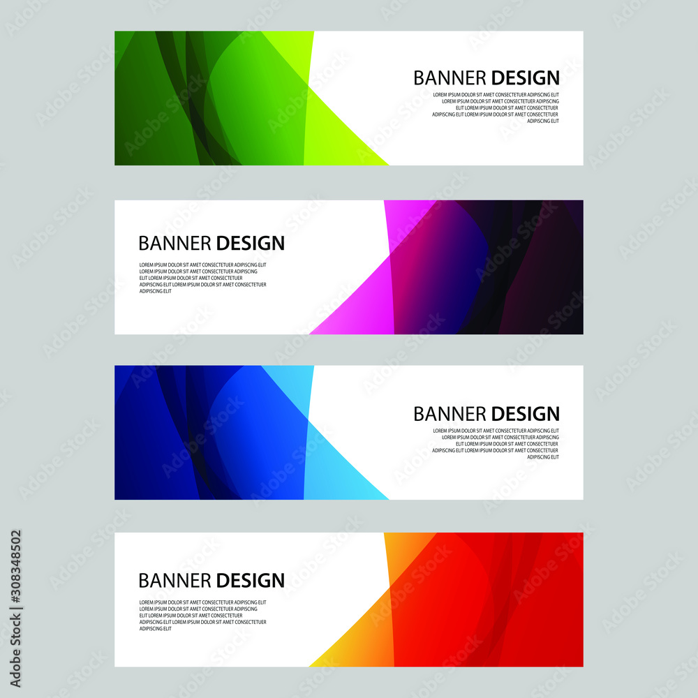 Naklejka premium Vector Abstract design banner web template