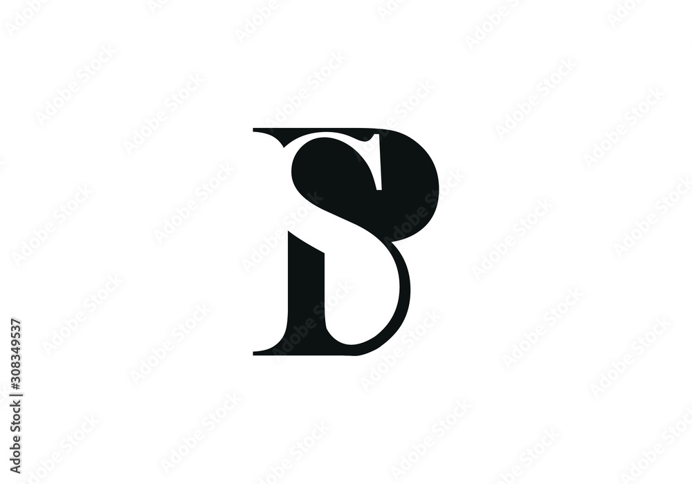 monogram with the letter P and S monogram with the letter P and S