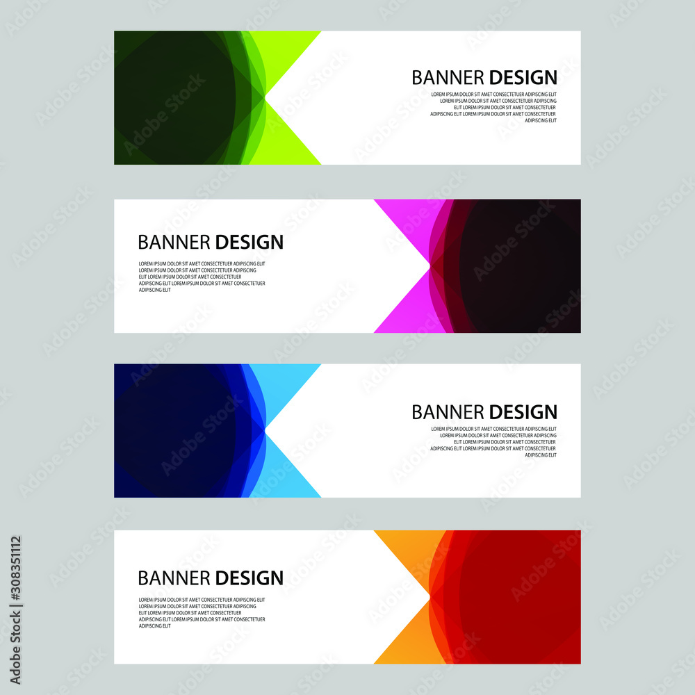 Naklejka premium Vector Abstract design banner web template