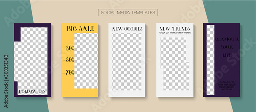 Modern Stories Vector Background.