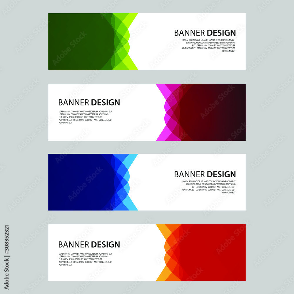 Naklejka premium Vector Abstract design banner web template