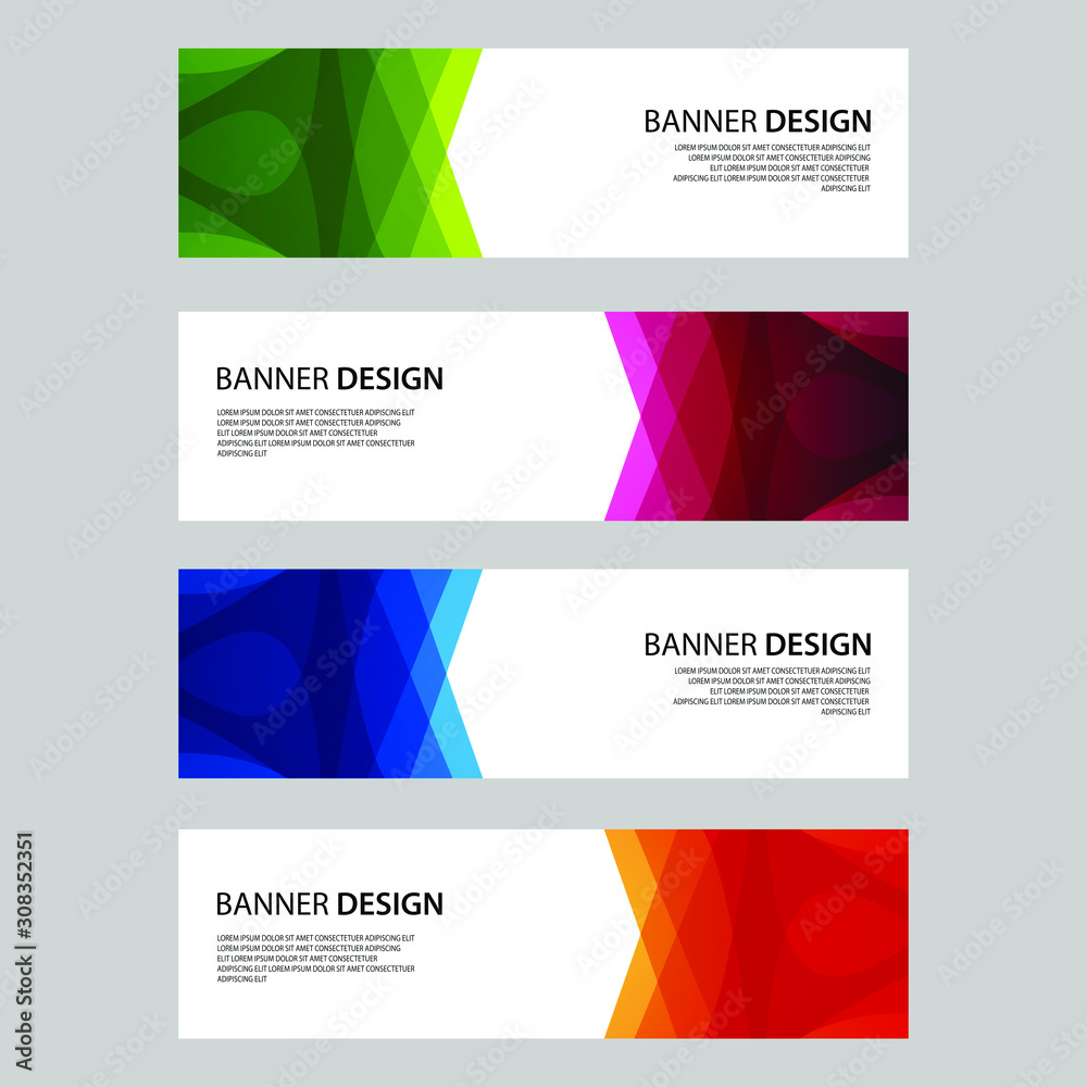 Naklejka premium Vector Abstract design banner web template