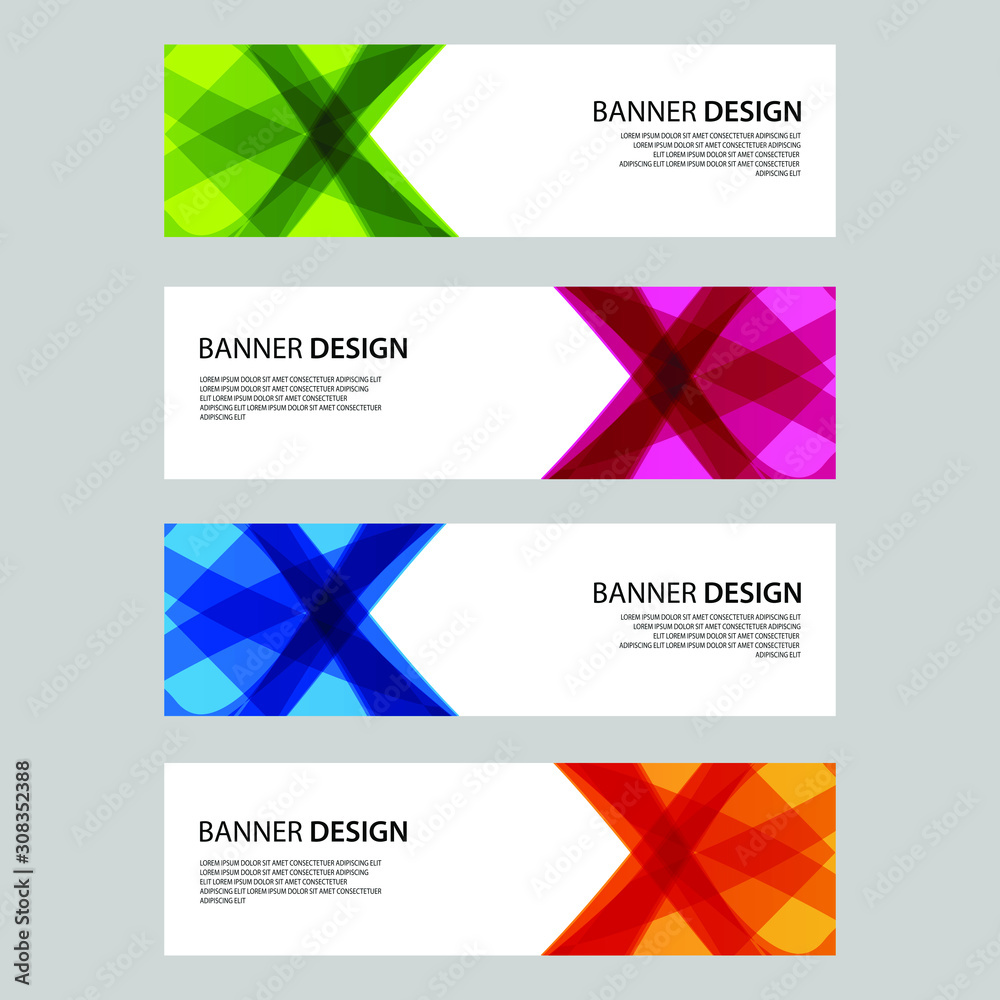 Naklejka premium Vector Abstract design banner web template