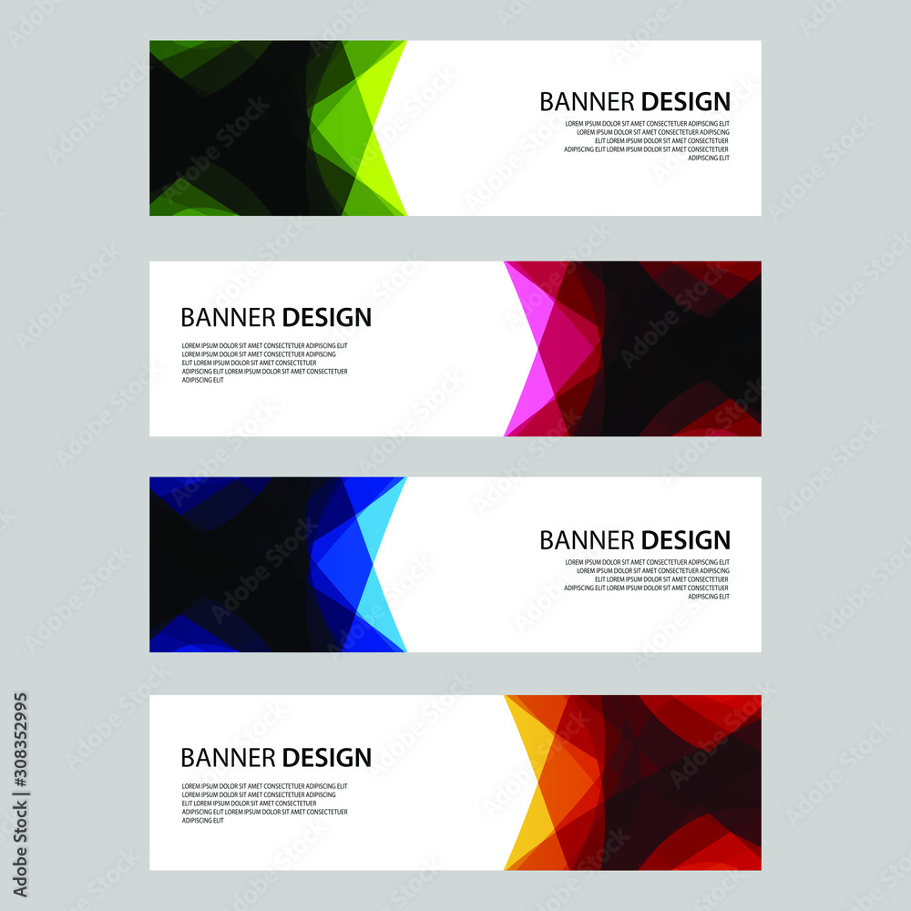 Naklejka premium Vector Abstract design banner web template
