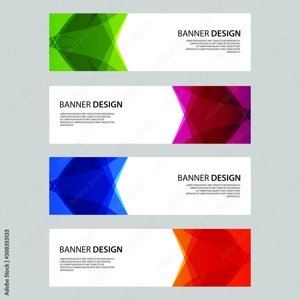 Naklejka premium Vector Abstract design banner web template