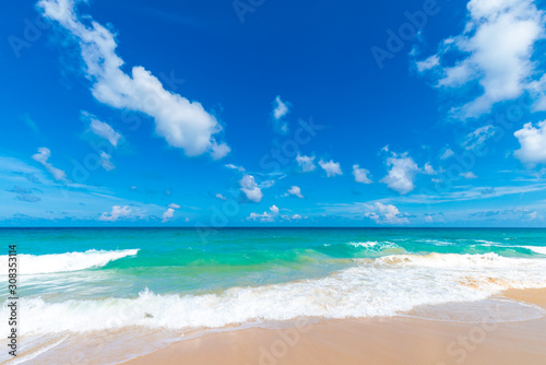 Sea wave beach sunny day Andaman sea © themorningglory