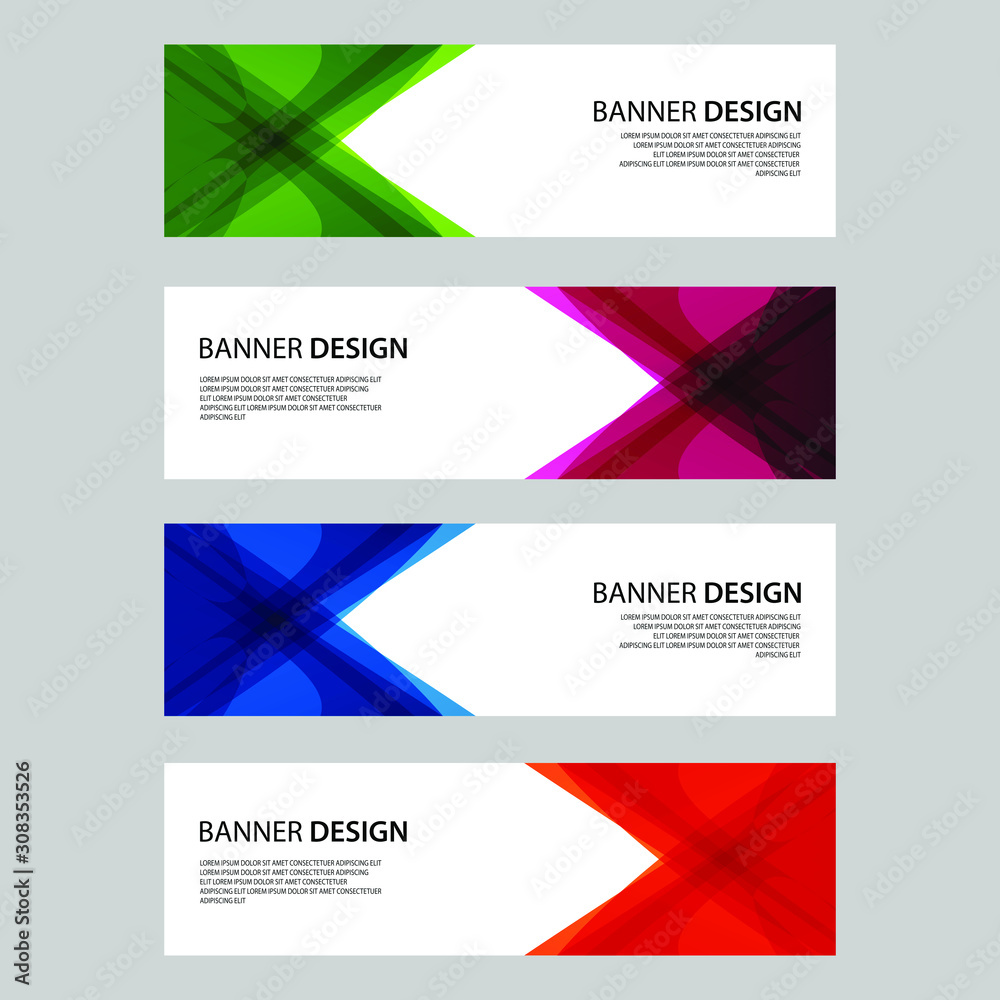 Naklejka premium Vector Abstract design banner web template