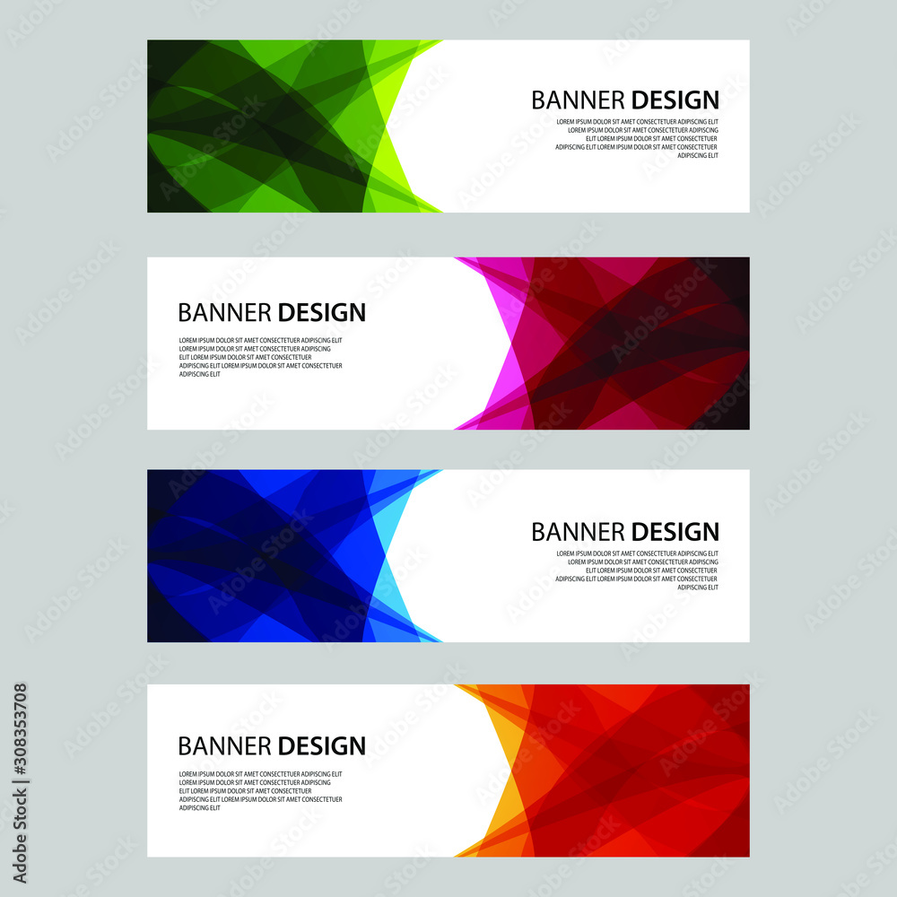 Naklejka premium Vector Abstract design banner web template