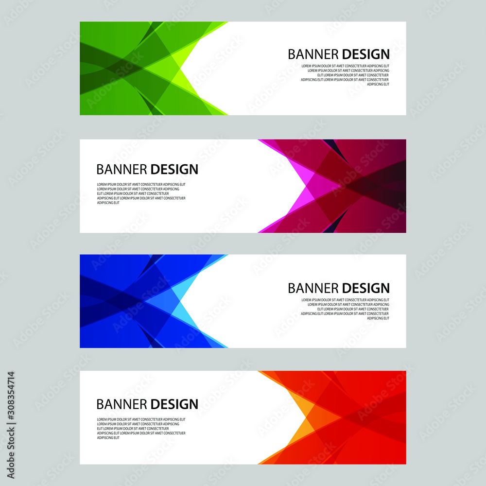 Naklejka premium Vector Abstract design banner web template