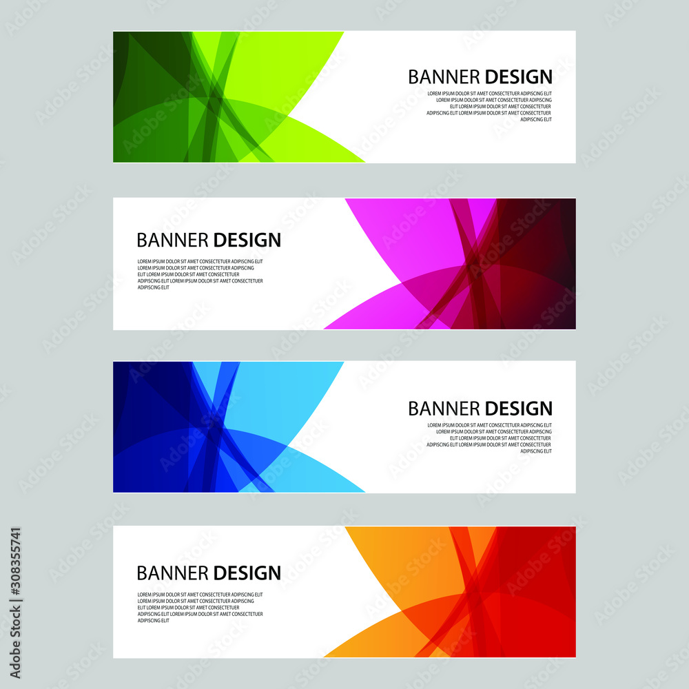 Naklejka premium Vector Abstract design banner web template