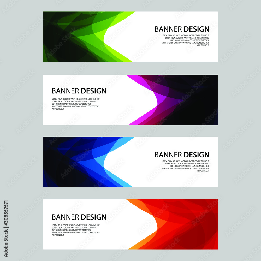 Naklejka premium Vector Abstract design banner web template
