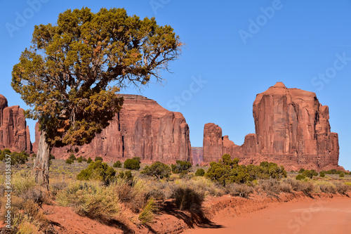 Unique landscapes in Monument Valley tribal park photo