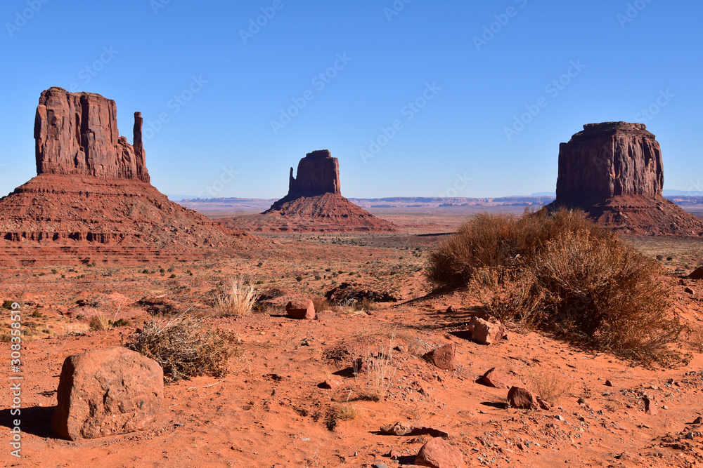 Unique landscapes in Monument Valley tribal park Unique landscapes in Monument Valley tribal park