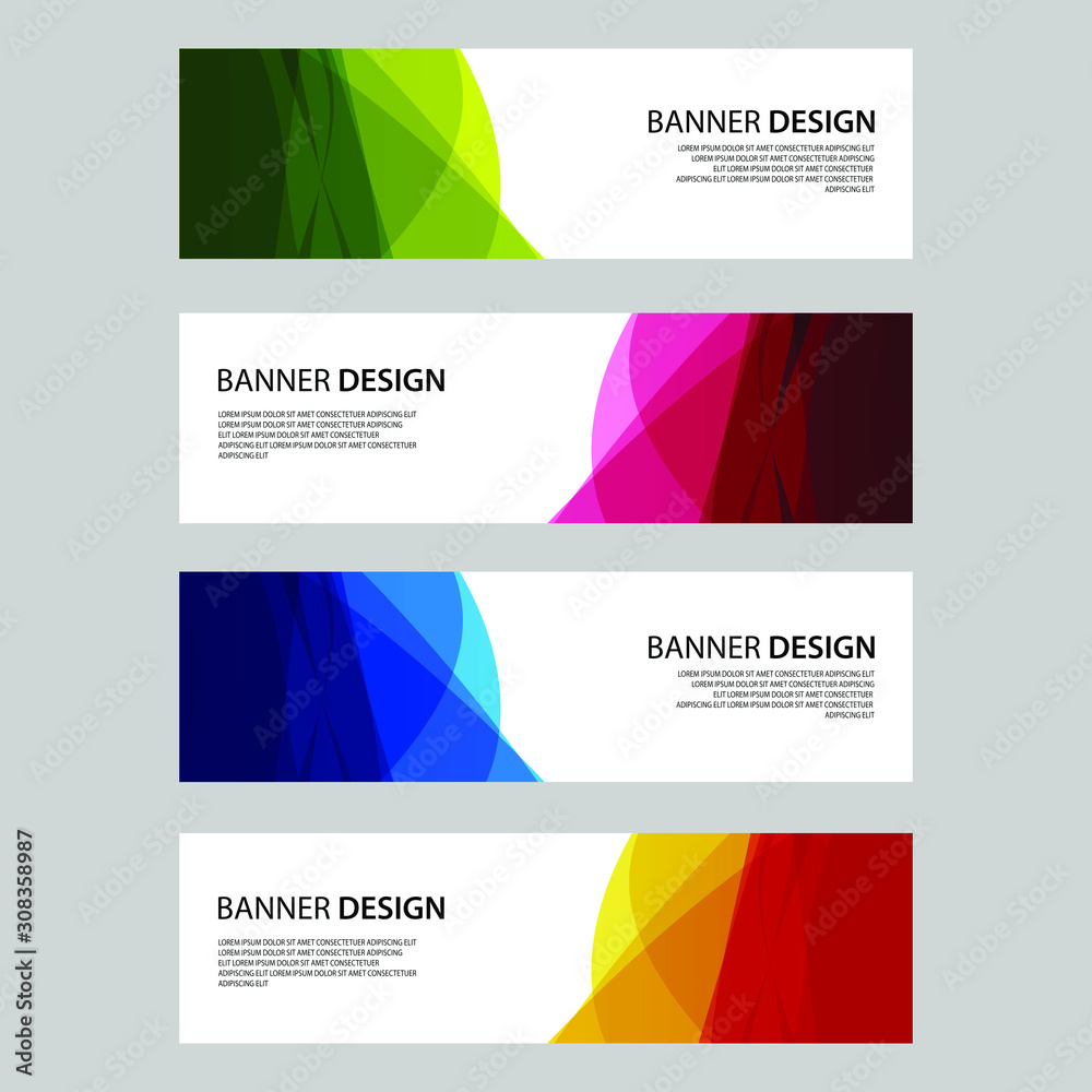 Naklejka premium Vector Abstract design banner web template