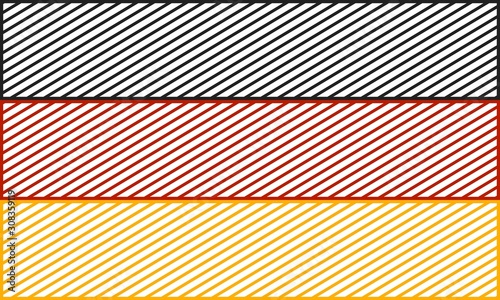 Germany national thin line style flag. Celebration card template for independence day.