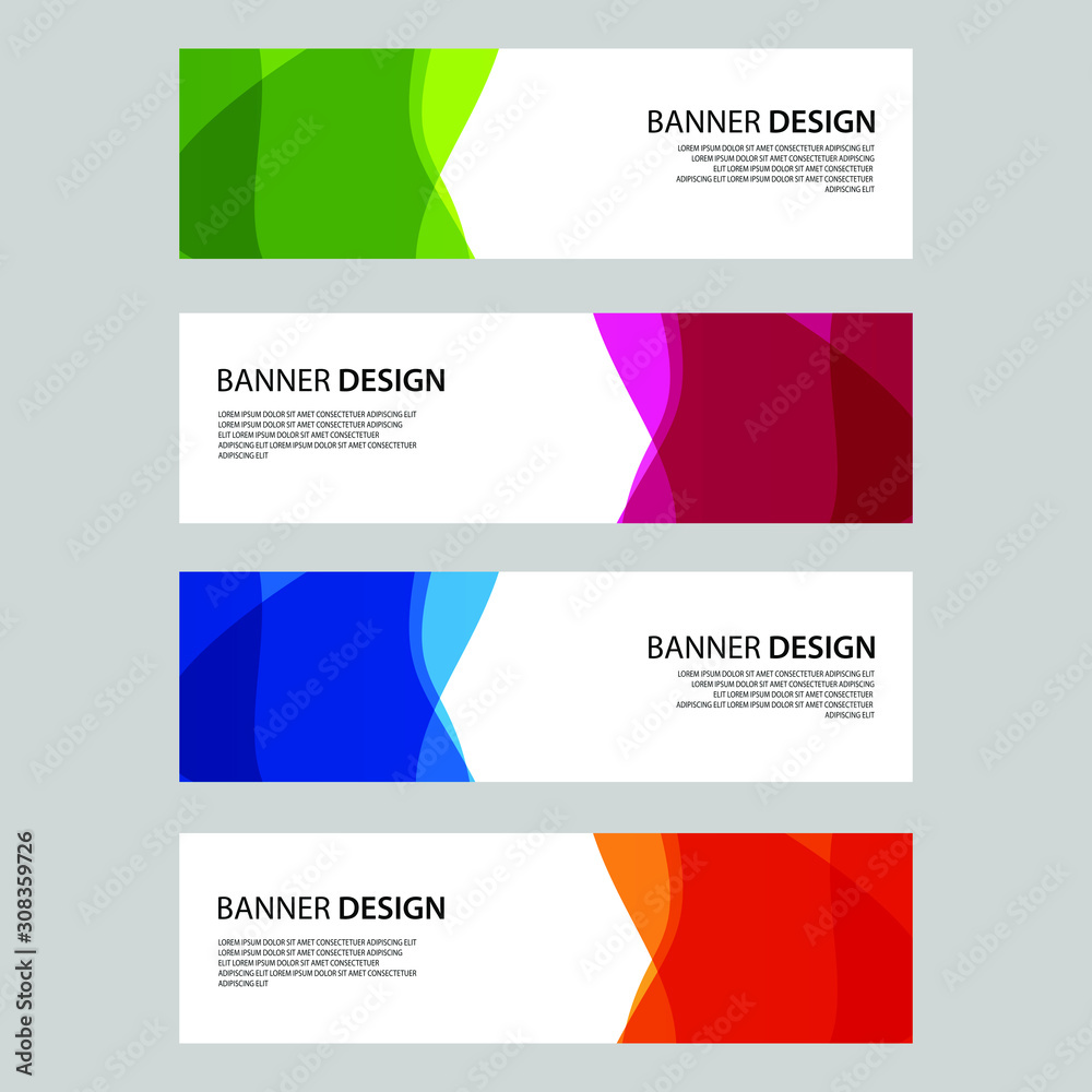 Naklejka premium Vector Abstract design banner web template