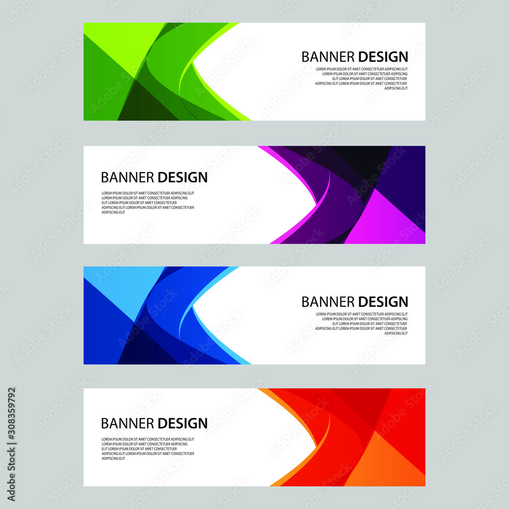Naklejka premium Vector Abstract design banner web template