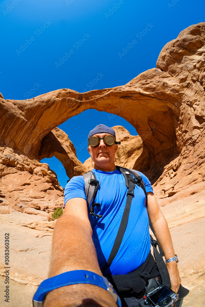 Fotografie Handsome Active Middle Age Man Outdoors