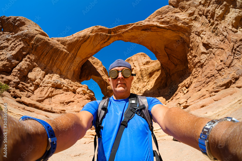 Fotografie Handsome Active Middle Age Man Outdoors