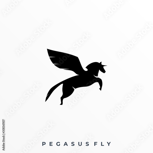 Pegasus Fly Illustration Vector Template
