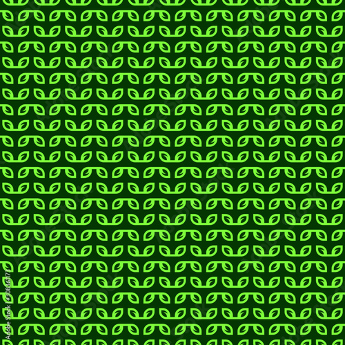 Seamless Geometric Leaves Pattern