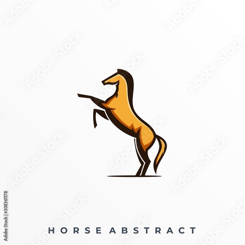 Horse Jump Illustration Vector Template