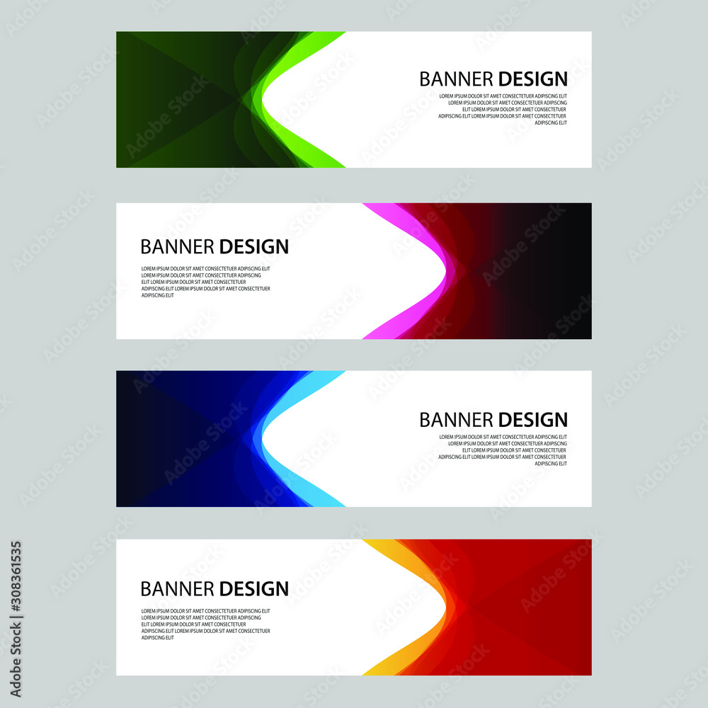 Naklejka premium Vector Abstract design banner web template