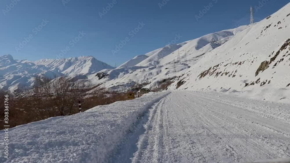 snow covered mountain roads in ladakh with a beautiful background, snow covered mountain roads in ladakh with a beautiful background,