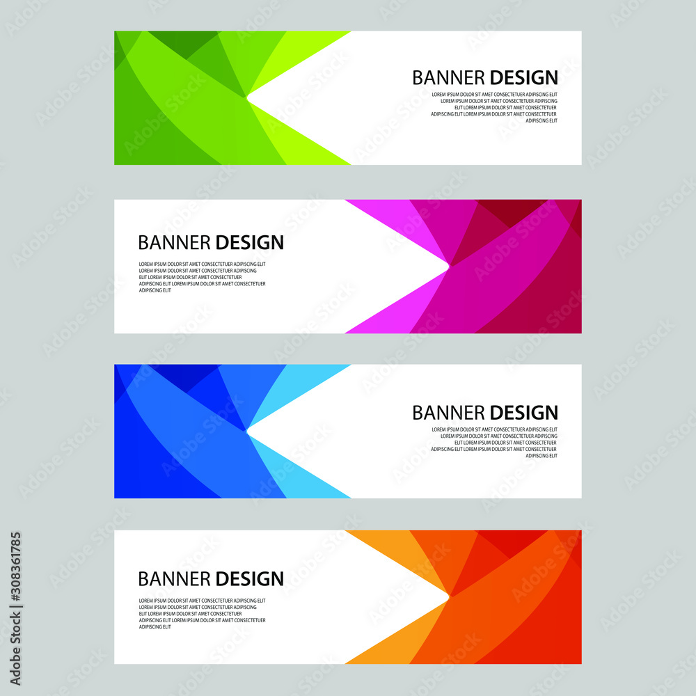 Naklejka premium Vector Abstract design banner web template